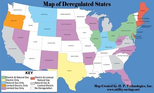 Deregulated States for Energy Services